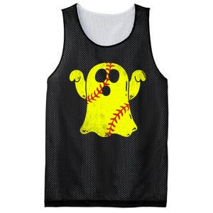 Softball Ghost Softball Lover Halloween Costume Mesh Reversible Basketball Jersey Tank