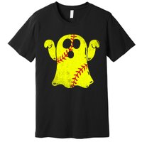 Softball Ghost Softball Lover Halloween Costume Premium T-Shirt