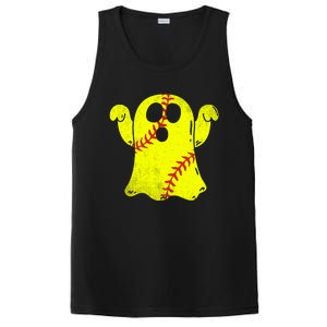 Softball Ghost Softball Lover Halloween Costume PosiCharge Competitor Tank