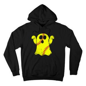 Softball Ghost Softball Lover Halloween Costume Tall Hoodie