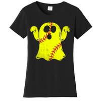 Softball Ghost Softball Lover Halloween Costume Women's T-Shirt