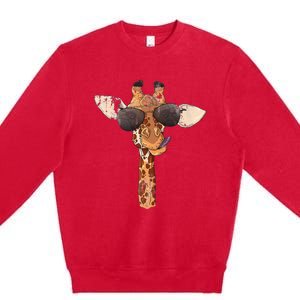 Sunglasses Giraffe Premium Crewneck Sweatshirt