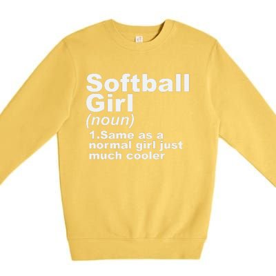 SOFTBALL GIRL Premium Crewneck Sweatshirt