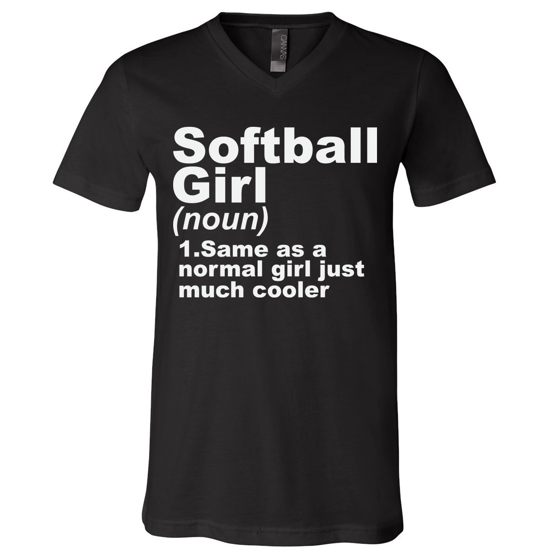 SOFTBALL GIRL V-Neck T-Shirt