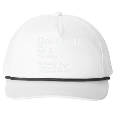 SOFTBALL GIRL Snapback Five-Panel Rope Hat