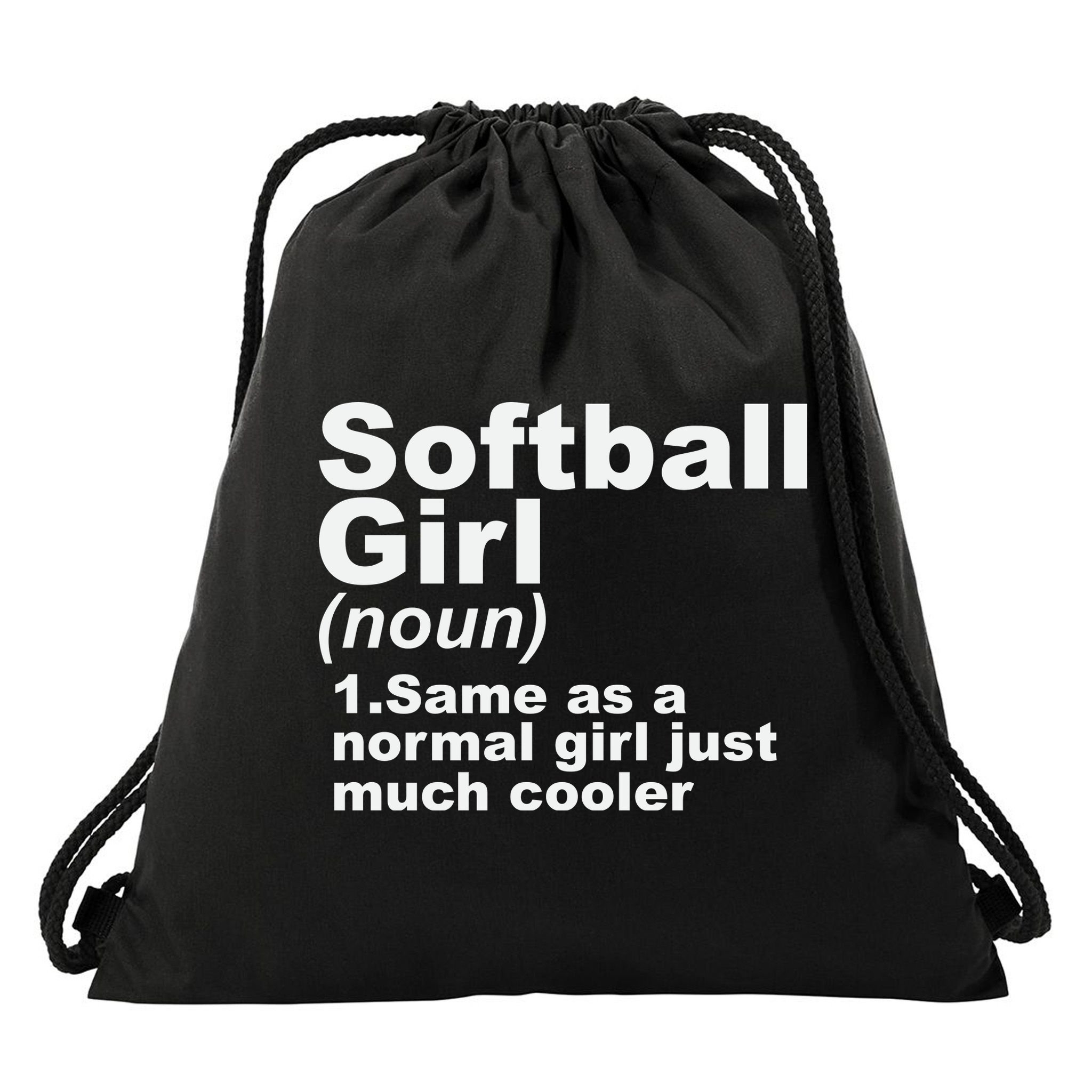 SOFTBALL GIRL Drawstring Bag