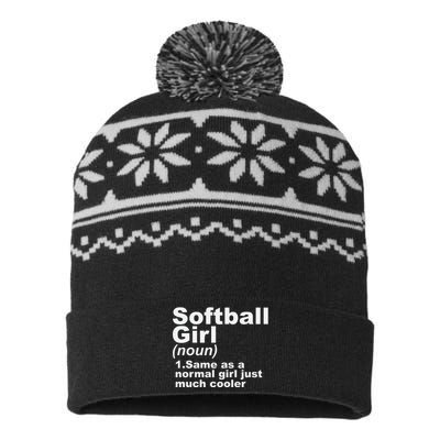 SOFTBALL GIRL USA-Made Snowflake Beanie