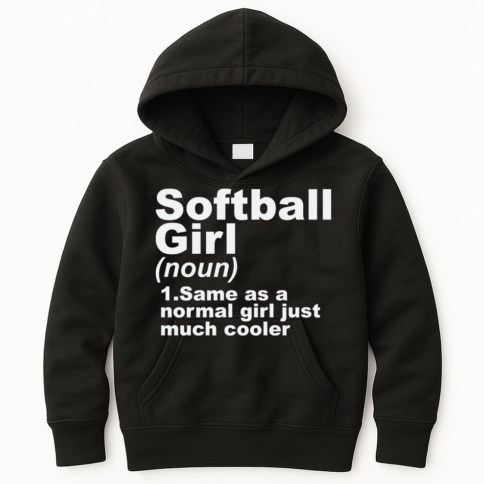 SOFTBALL GIRL Kids Hoodie