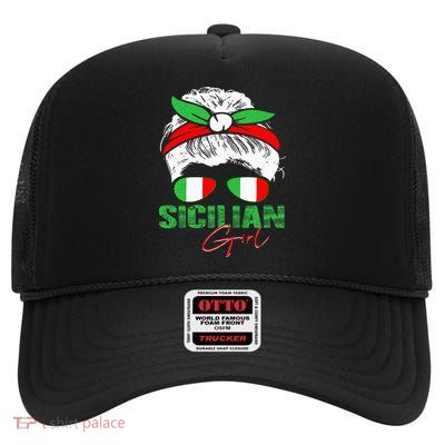 Sicilian Girl Sicily High Crown Mesh Back Trucker Hat