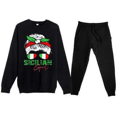 Sicilian Girl Sicily Premium Crewneck Sweatsuit Set