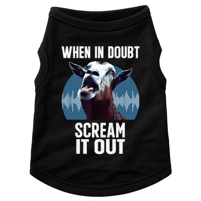 Screaming Goat Scream It Out Meme Face Goat Owner Farmer Doggie Tank