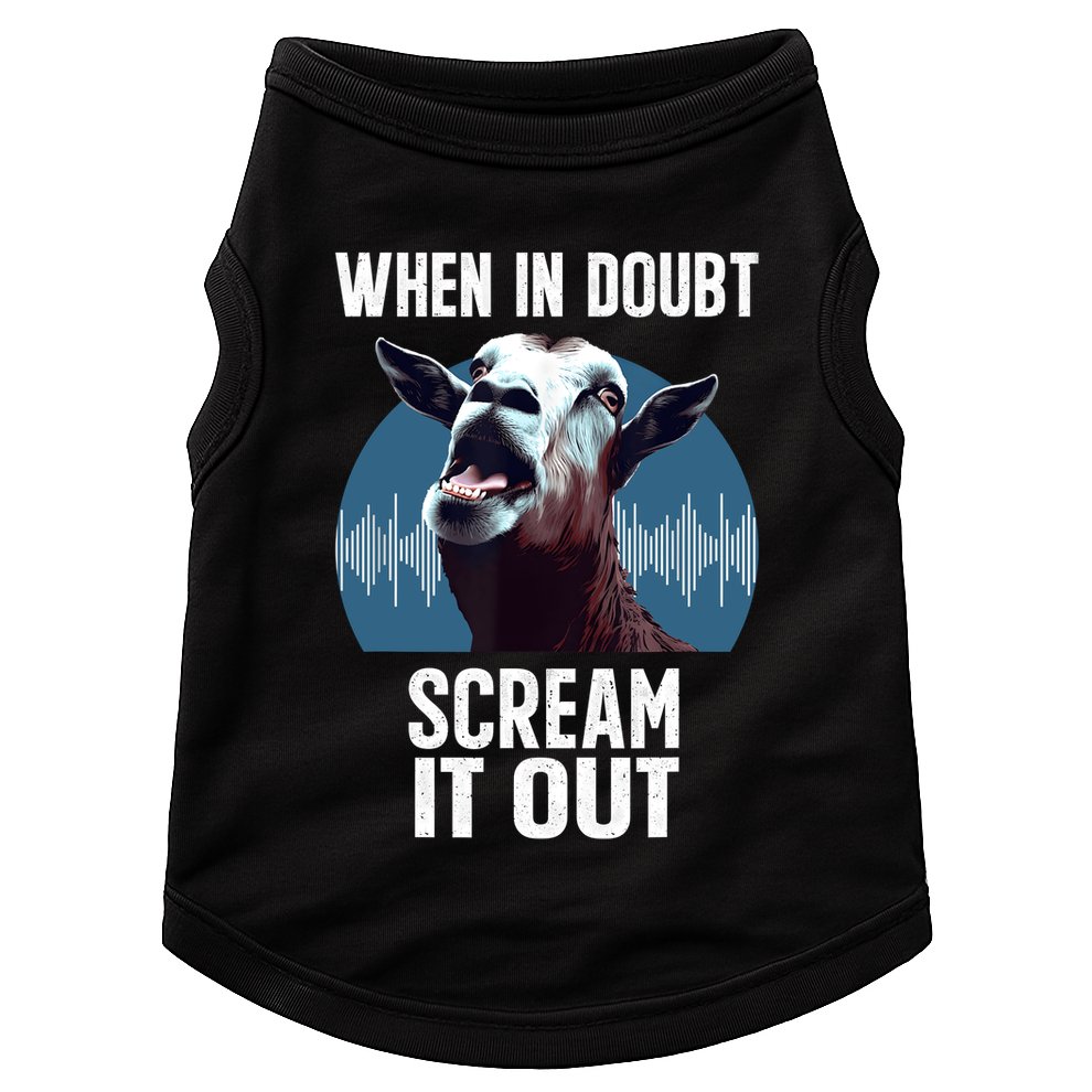 Screaming Goat Scream It Out Meme Face Goat Owner Farmer Doggie Tank