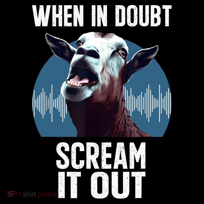 Screaming Goat Scream It Out Meme Face Goat Owner Farmer Tall T-Shirt