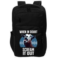 Screaming Goat Scream It Out Meme Face Goat Owner Farmer Impact Tech Backpack