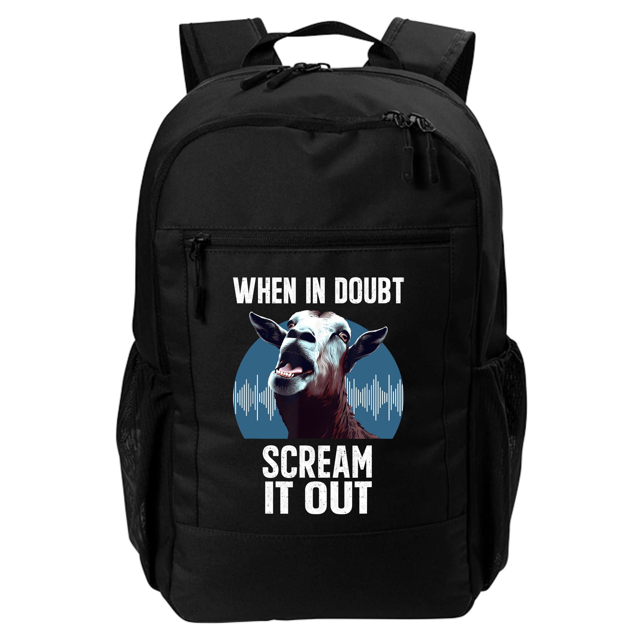 Screaming Goat Scream It Out Meme Face Goat Owner Farmer Backpack