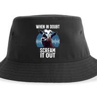 Screaming Goat Scream It Out Meme Face Goat Owner Farmer Sustainable Bucket Hat