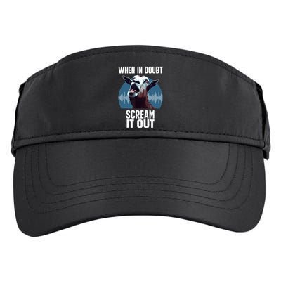 Screaming Goat Scream It Out Meme Face Goat Owner Farmer Adult Drive Performance Visor