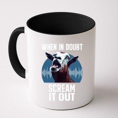 Screaming Goat Scream It Out Meme Face Goat Owner Farmer Mug