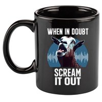 Screaming Goat Scream It Out Meme Face Goat Owner Farmer 11oz C Handle Ceramic Mug