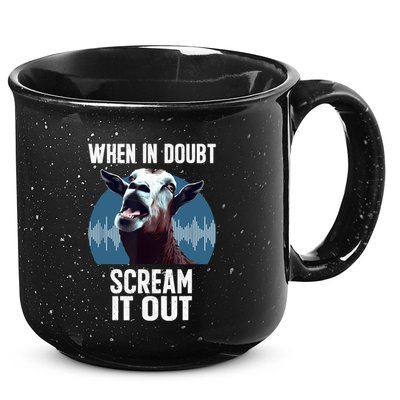 Screaming Goat Scream It Out Meme Face Goat Owner Farmer 15oz Campfire Ceramic Mug