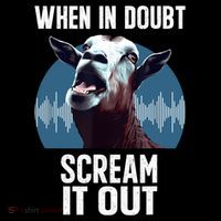 Screaming Goat Scream It Out Meme Face Goat Owner Farmer Premium T-Shirt