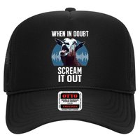 Screaming Goat Scream It Out Meme Face Goat Owner Farmer Hat