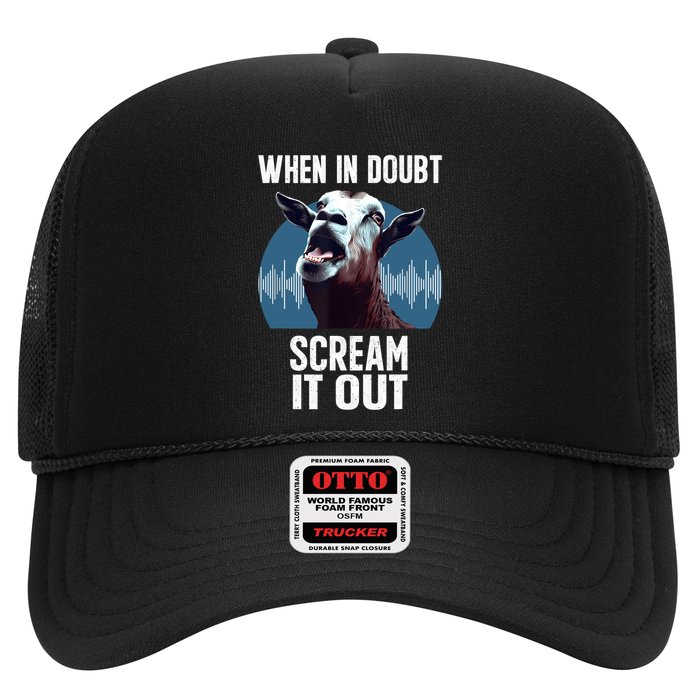 Screaming Goat Scream It Out Meme Face Goat Owner Farmer Hat