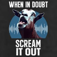 Screaming Goat Scream It Out Meme Face Goat Owner Farmer Hat