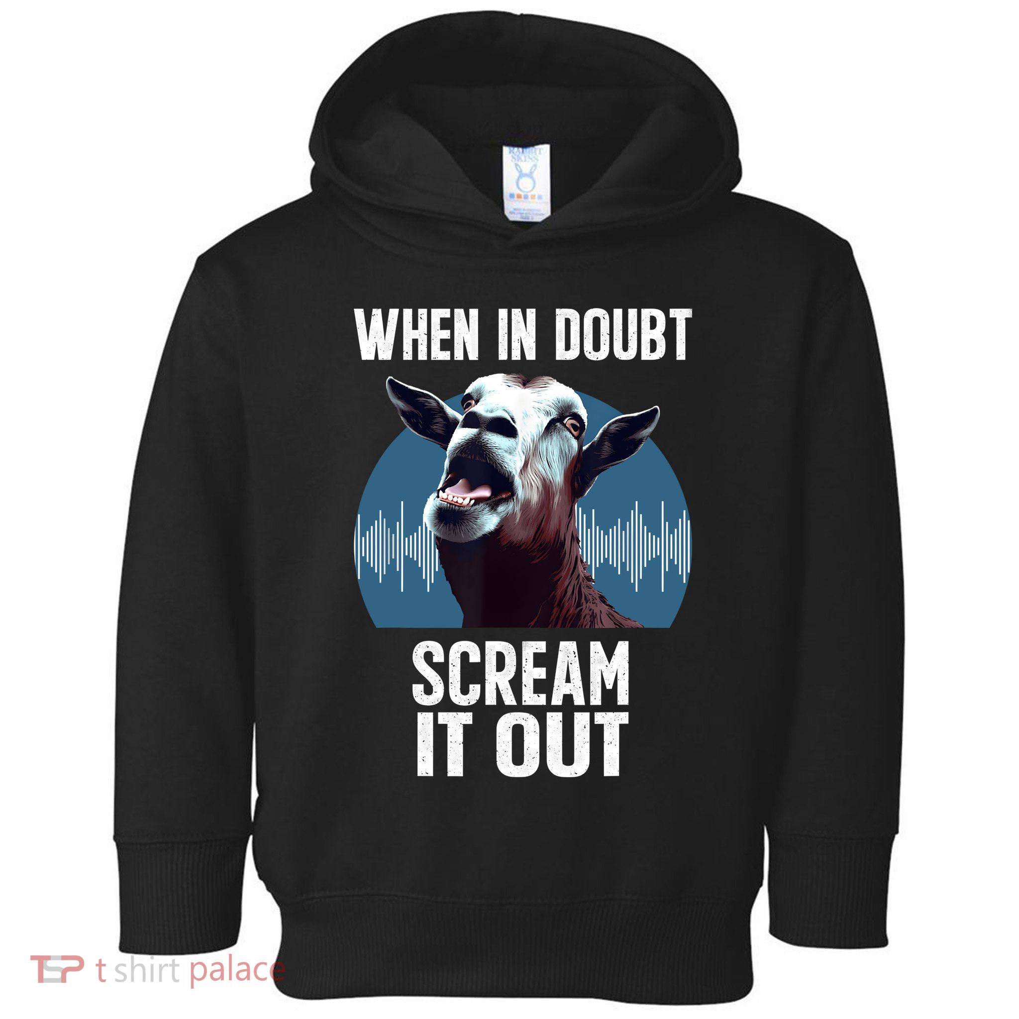 Screaming Goat Scream It Out Meme Face Goat Owner Farmer Toddler Hoodie