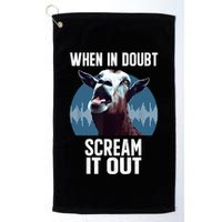 Screaming Goat Scream It Out Meme Face Goat Owner Farmer Golf Towel
