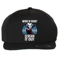 Screaming Goat Scream It Out Meme Face Goat Owner Farmer Wool Snapback Cap