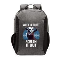 Screaming Goat Scream It Out Meme Face Goat Owner Farmer Vector Backpack