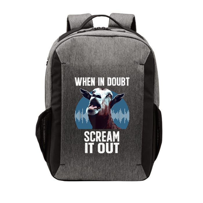 Screaming Goat Scream It Out Meme Face Goat Owner Farmer Vector Backpack