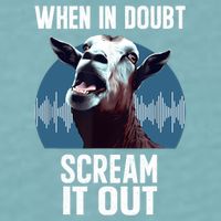 Screaming Goat Scream It Out Meme Face Goat Owner Farmer Sueded Cloud Jersey T-Shirt