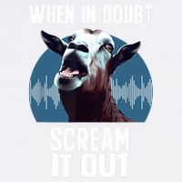 Screaming Goat Scream It Out Meme Face Goat Owner Farmer Garment-Dyed Sweatshirt