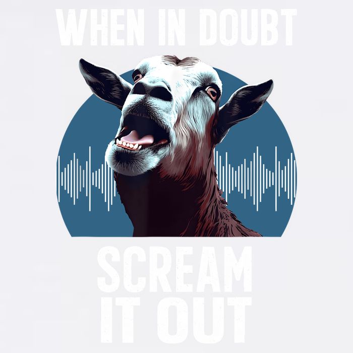 Screaming Goat Scream It Out Meme Face Goat Owner Farmer Garment-Dyed Sweatshirt