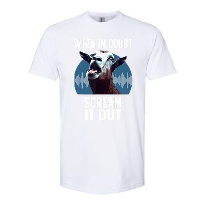 Screaming Goat Scream It Out Meme Face Goat Owner Farmer Softstyle CVC T-Shirt