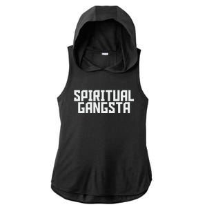 Spiritual Gangsta Spiritual Meditation Yoga Lover Ladies PosiCharge Tri-Blend Wicking Draft Hoodie Tank