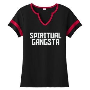 Spiritual Gangsta Spiritual Meditation Yoga Lover Ladies Halftime Notch Neck Tee