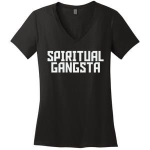 Spiritual Gangsta Spiritual Meditation Yoga Lover Women's V-Neck T-Shirt