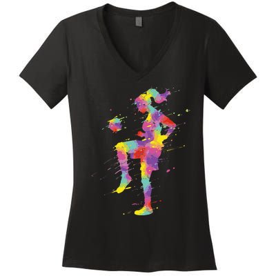 Soccer Girl Women's V-Neck T-Shirt