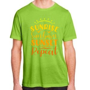 Summer Gift Sunrise Sunburn Sunset Repeat Gift Adult ChromaSoft Performance T-Shirt