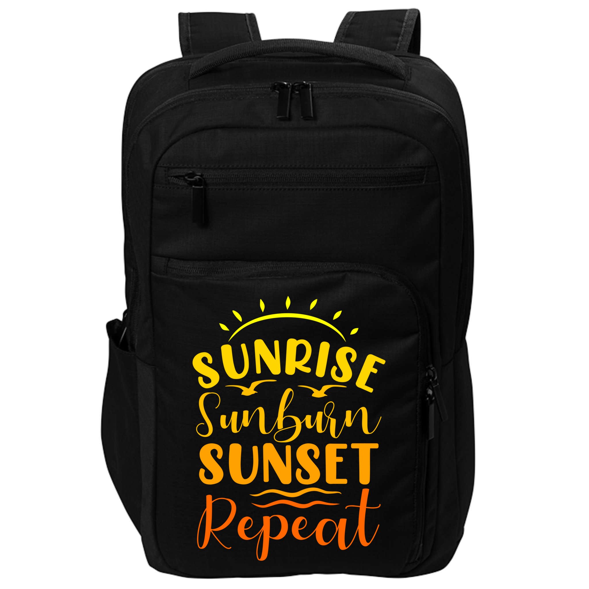 Summer Gift Sunrise Sunburn Sunset Repeat Gift Impact Tech Backpack