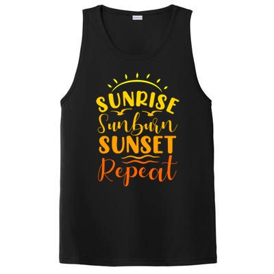 Summer Gift Sunrise Sunburn Sunset Repeat Gift PosiCharge Competitor Tank