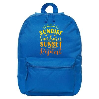 Summer Gift Sunrise Sunburn Sunset Repeat Gift 16 in Basic Backpack