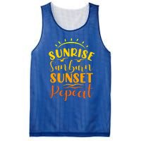 Summer Gift Sunrise Sunburn Sunset Repeat Gift Mesh Reversible Basketball Jersey Tank