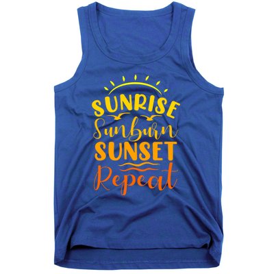 Summer Gift Sunrise Sunburn Sunset Repeat Gift Tank Top