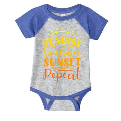 Summer Gift Sunrise Sunburn Sunset Repeat Gift Infant Baby Jersey Bodysuit