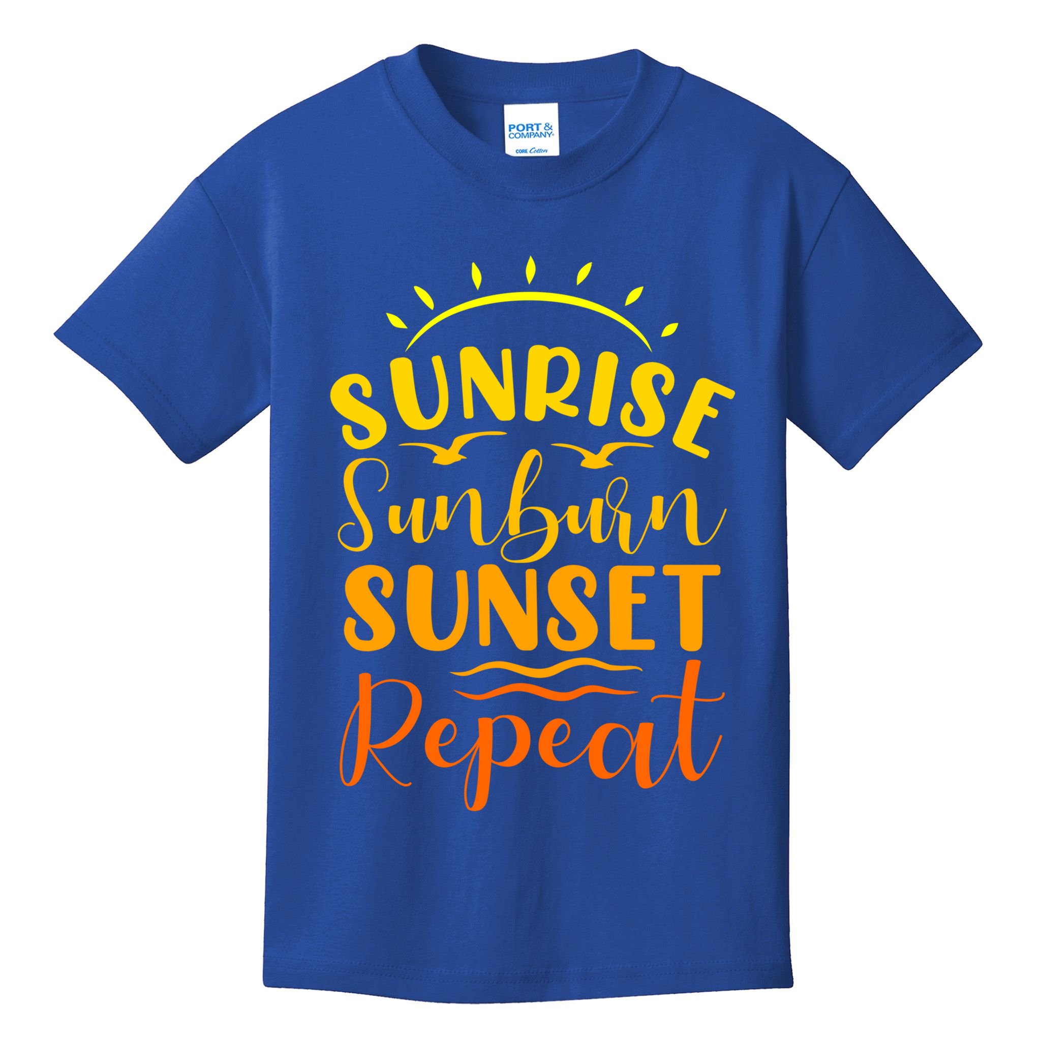 Summer Gift Sunrise Sunburn Sunset Repeat Gift Kids T-Shirt