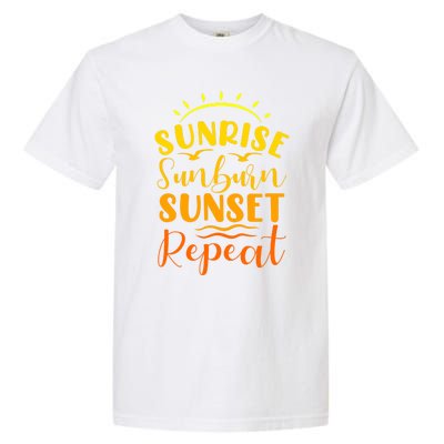 Summer Gift Sunrise Sunburn Sunset Repeat Gift Garment-Dyed Heavyweight T-Shirt